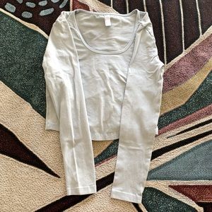 SOLD Baby Blue Brandy Melville Small Tight Crop Top